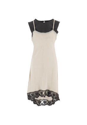 The Garment lace-trimmed mini dress - Neutrals