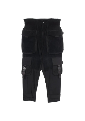 Dolce & Gabbana Pre-Owned corduroy panelled cargo pants - Black
