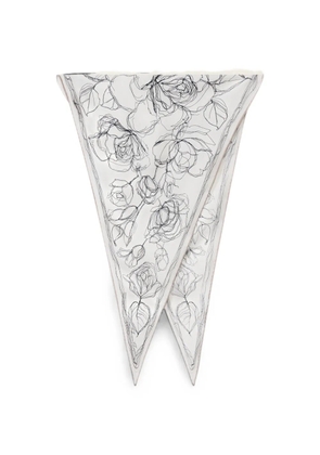 Fabiana Filippi floral-print silk scarf - White