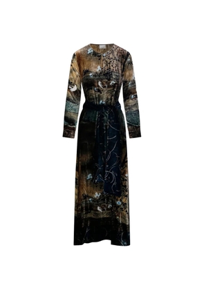 Pierre-Louis Mascia landscape-print belted maxi dress - Blue
