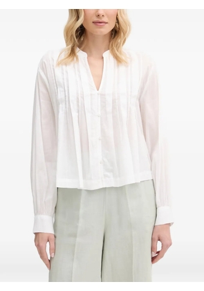 Benetton pleated long-sleeve blouse - White