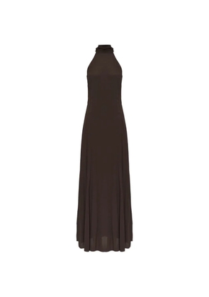 SAMSOE SAMSOE halterneck tie-fastening dress - Brown