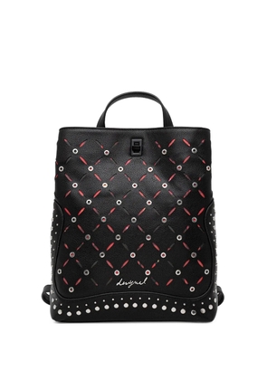 Desigual small eyelet-embellished studded backpack - Black