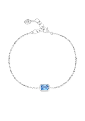 DOWER AND HALL Octagon blue topaz bracelet - Silver