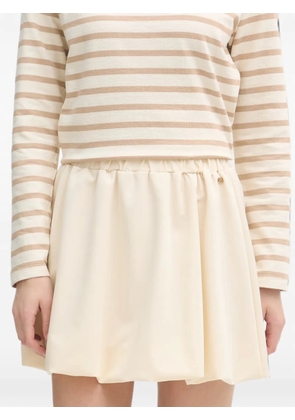Gaudi bubble-hem elasticated-waist mini skirt - Neutrals