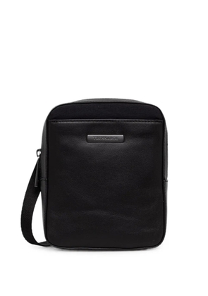 Trussardi small Travel logo-plaque messenger bag - Black