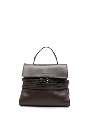 Moschino logo-detail belted mini bag - Brown