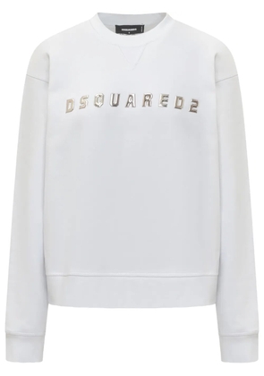 DSQUARED2 logo-appliqué sweatshirt - White