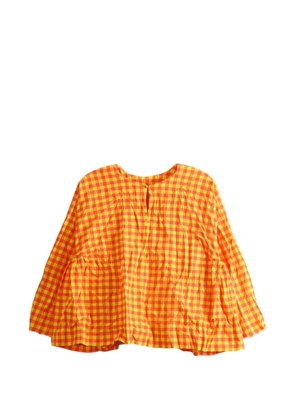Daniela Gregis gingham-check gathered-detail top - Pink
