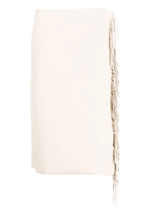 Stella McCartney fringed wrap skirt - Neutrals