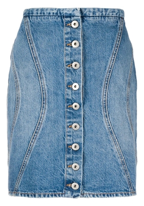 COUNTY OF MILAN buttoned denim skirt - Blue