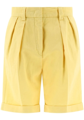 ASPESI pleated chino shorts - Yellow