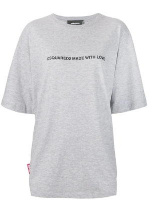 DSQUARED2 oversized made with love T-shirt - Grey