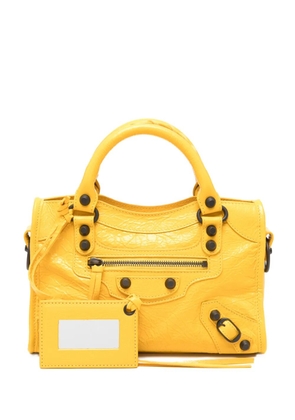 Balenciaga mini Le City leather tote bag - Yellow