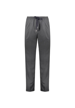 Fedeli drawstring elasticated-waist trousers - Grey