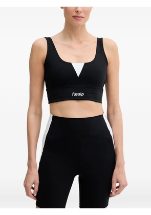 Fusalp Biarra logo-print sports bra - Black