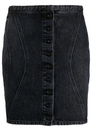 COUNTY OF MILAN denim mini skirt - Black