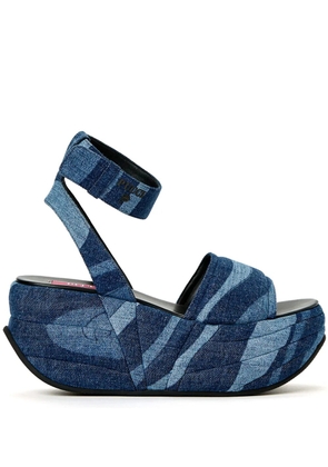 PUCCI Pucciami denim platform sandals - Blue