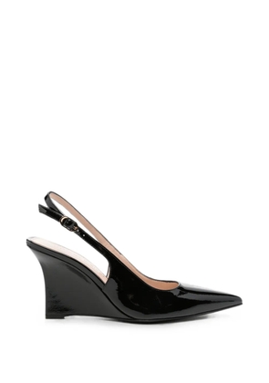 Stuart Weitzman wedge-heel slingback pumps - Black