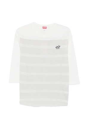 Kenzo striped three-quarter-sleeve top - White