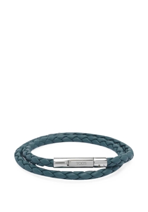 Tod's Mycolors woven-leather bracelet - Silver