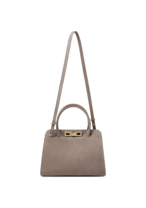Fabiana Filippi medium suede twist-lock shoulder bag - Brown