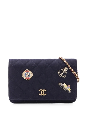 CHANEL Pre-Owned 2018-2019 Paris-Hamburg Wallet on Chain mini bag - Blue