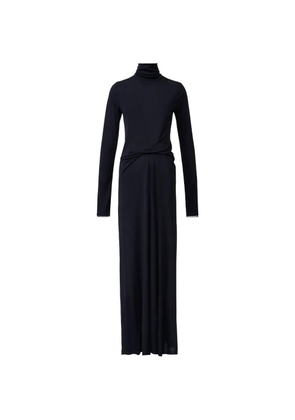 Fabiana Filippi twist-detail roll-neck maxi dress - Blue