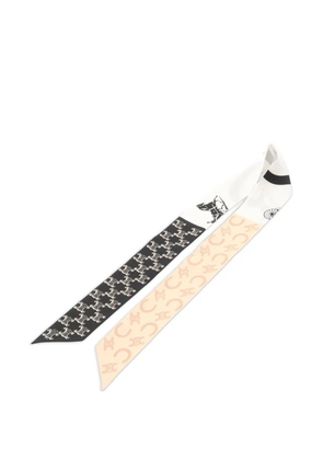 Celine Pre-Owned 2020s Triomphe Lavallière ribbon scarf - Black