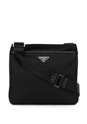Prada logo-plaque shoulder bag - Black