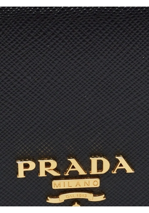 Prada Pre-Owned Saffiano Lux logo-plaque card case - Black