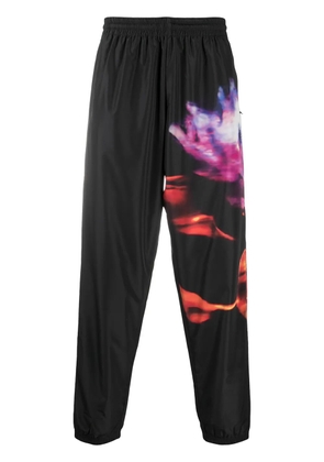 COUNTY OF MILAN flower print track pants - Black
