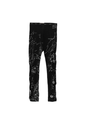 Yohji Yamamoto abstract-print leggings - Black