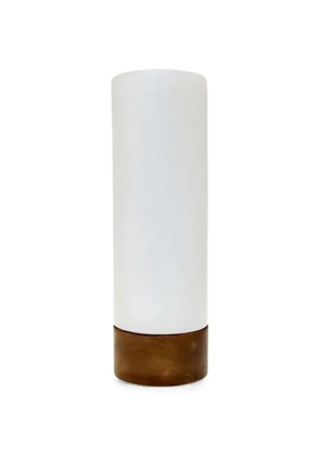 ENZO DE GASPERI cylindrical wooden-base vase - White