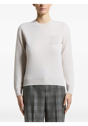 Peserico patch-detail crew-neck jumper - Neutrals
