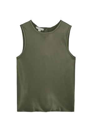 Vince satin-finish sleeveless blouse - Green