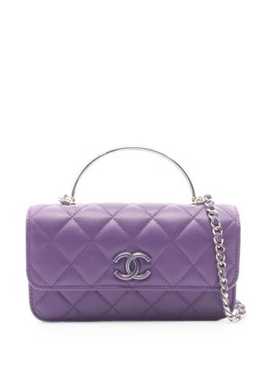 CHANEL Pre-Owned 2021s mini Matelassé tote bag - Purple