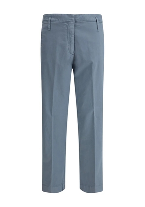 Cruna button-fly cotton trousers - Blue