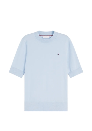 Tommy Hilfiger short-sleeve logo-embroidered top - Blue