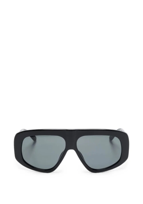 The Attico x LINDA FARROW geometric-frame sunglasses - Black