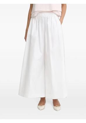 BOSS elasticated-waist palazzo pants - White