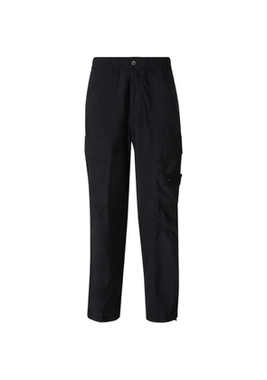 Stone Island logo-patch trousers - Black