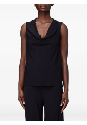 Hanita cowl-neck sleeveless top - Black