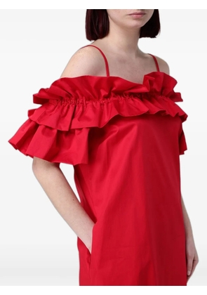Hanita ruffled off-shoulder dress - Red
