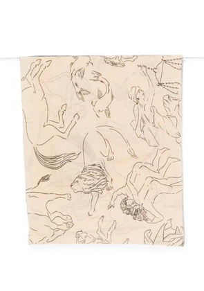 Liviana Conti graphic-print scarf - Neutrals
