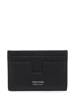 TOM FORD T-line grained leather card holder - Black