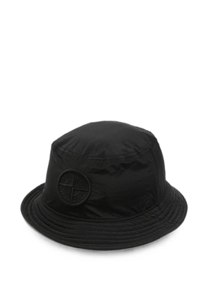 Stone Island logo-patch bucket hat - Black
