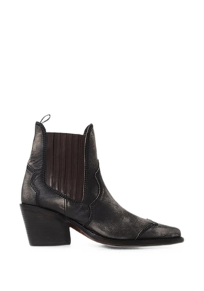 Magliano X DSQUARED2 distressed leather ankle boots - Black