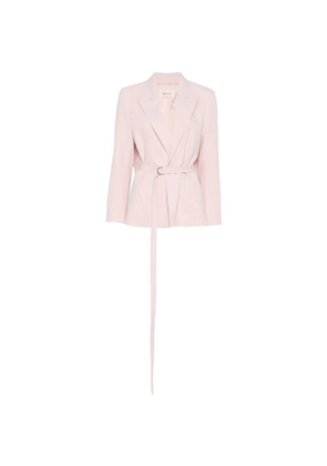 VICOLO belted peak-lapel blazer - Pink