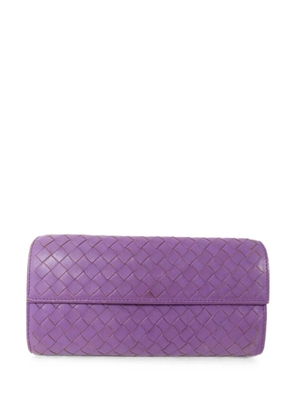 Bottega Veneta Pre-Owned Intrecciato wallet - Purple